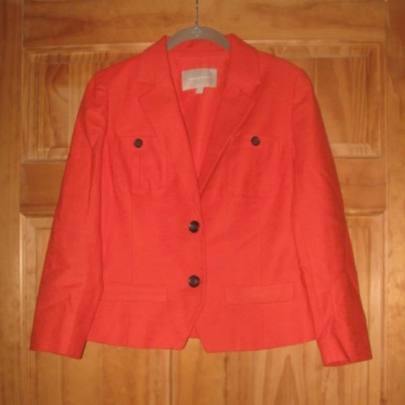 Banana Republic Orange Button Up Blazer - Picture 1 of 2